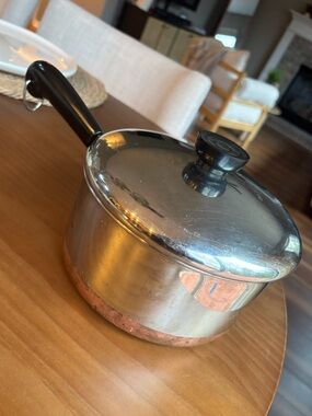 Revere Ware Vintage 2 Qt Saucepan Copper Clad Pot With Lid